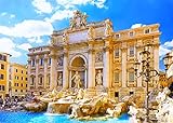 BELECO 2.1x1.5m Stoffhintergrund mit den berühmten Brunnen von Rom,Fontana di Trevi Italien,Fotografie-Hintergrund,Tapete,italienische Party-Dekoration,europäisches Wahrzeichen,Reise-Fotoshooting