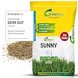 Greenyp® Sunny I dürreresistenter Trockenrasen I 5kg für 200m² I Grassamen Rasensamen Rasensaat Gras Nachsaat schnellkeimend