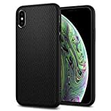 Spigen Liquid Air Hülle Kompatibel mit iPhone XS und Kompatibel mit iPhone X -Schwarz