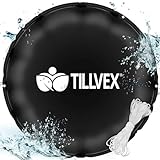 tillvex® Poolkissen Winter XXL | Luftkissen inkl. Reparaturkit | Winterkissen mit Sicherheitsventil | Poolpolster Pool Abdeckung Kissen Doppelnaht (500cm, Schwarz)