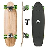 Apollo Mini-Longboard | Midi Cruiser als Komplett-Board, 70cm (30x8) | wendiges Kick Tail Mini Longboard aus Holz im Vintage Skateboard-Style | Longboard Erwachsene mit High Speed ABEC 9 Kugellagern