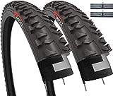 Fincci Reifen 20x1.75 Zoll 47 406 mit Schrader Schlauch für BMX MTB Mountainbike Fahrradmantel oder Kinder mit Fahrradreifen - 2er Pack 20 Zoll Reifen