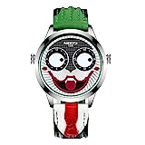 NIBOSI Herren Armbanduhr Uhren für Herren Analoges Quarz Clown Zifferblatt Armbanduhr Jungen modischer Cartoon wasserdichtes Lederarmband Herrenuhren Geschenke für Männer