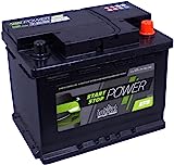 intAct Start-Stop-Power EFB60SS, wartungsfreie EFB Start Stopp Batterie, Autobatterie 12V 60Ah 640 A (EN), Schaltung 0 (Pluspol rechts), Maße (LxBxH): 242x175x190mm