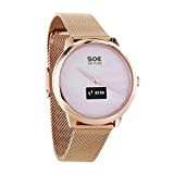 X-WATCH 54017 Hybrid-Smartwatch SOE XW Pure | Damen Android - Fitnesstracker Uhr iOS mit WhatsApp Rose Gold