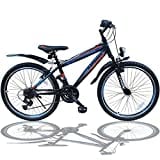 Talson 26 Zoll Mountainbike Fahrrad MIT GABELFEDERUNG & Beleuchtung 21-Gang Faster BBO