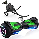 EVERCROSS 6,5 Zoll Hoverboards mit Sitz, App-fähige Bluetooth Hoverboards, Hoverboards mit 3 Pedallichter, Self Balance Scooter Geburtstag Kinder Erwachsene Warenlager in DE