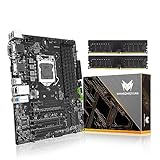 SHANGZHAOYUAN B85M PRO LGA 1150 Mainboard mit 2 * 8 GB 1600MHz DDR3 RAM, unterstützt Intel Core i7 i5 i3/Pentium/Celeron der 4. Generation (PCIe 3.0, NVME M.2, SATA 6 Gbit/s, Gigabit LAN)