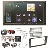 Pioneer SPH-DA230DAB Bluetooth Digitalradio Carplay Android Auto USB MP3 Autoradio Einbauset für Audi A4 B7 Seat Exeo