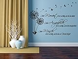 A&D design Deutschland WANDTATTOO Spruch ***Augenblicke & Momente + Pusteblume*** (Motiv 1, 120cm)