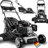 Craftfull Premium Benzin Rasenmäher CR-196-10 | Euro 5 | 4,4 kW - 196cc OHV Motor - Selbstantrieb mit GT Leichtlaufgetriebe - 53 cm Schnittbreite in 8 Stufen (CR-196-10 4,4 KW 6 Ps 196cc Motor Grau)