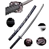 Katana Schwarzer Drache Schwert echt Samurai Schwert aus Stahl mit Einer Scheide zur Dekoration für einen Sammler oder als Geschenk HKS001-1