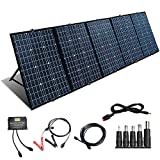 Tragbares Solar Ladegerät 300W 12V Faltbares Solarpanel Solarmodul Wasserdicht Outdoor Charger mit Anderson 18V Ausgan 20A Laderegler+5M Andersonkabel für 12v Batterie/RV/Camping/Handys(300w)