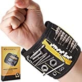 Magnetisches Armband Magnetarmband Werkzeug | mit 10 Magnet Stark Zugkraft | Leicht Angenehm Tragen | für Nägel Schrauber Bohrer Magnetische Pickup-Kit Handgelenk Band