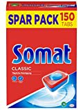 Somat Classic Spülmaschinen Tabs, 150 Tabs, Geschirrspül Tabs für die tägliche Reinigung von Besteck und Geschirr, mit Extra-Kraft und Schutz vor Glaskorrosion