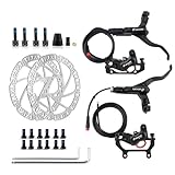 ZOOM Ebike Hydraulisches Scheibenbremsen-Set: HB-876E 4-Kolben, Power-Off-Brems-Kit mit 2-Pin-Sensor, inklusive 160-mm-Rotoren und Montageadapter