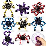 8PCS Roboter Fidget Spinner Spielzeug für Kinder Erwachsene, DIY Verformbare Fingerspitze Gyro Hand Finger Spinning Schreibtisch Spielzeug, Geburtstag Geschenk Klassenzimmer Preise Party Gunst Metall