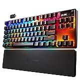 SteelSeries Apex Pro TKL Wireless HyperMagnetic Gaming-Tastatur – E-Sports TKL-Formfaktor – Anpassbares Ansprechverhalten – PBT-Keycaps – Bluetooth – 2,4 GHz– USB-C – Deutsches Tastatur (QWERTZ)