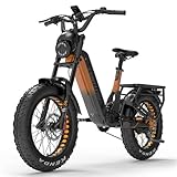 LANKELEISI RX800 Plus E Bike 20 Zoll Elektrofahrräder für Herren und Damen, Vollfederung E-Fahrrad mit 48V 20Ah Wechselakku, 7 Gang Fatbike, Reichweite bis zu 150 Km