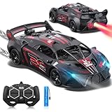 SAIFILI Bugetti Ferngesteuertes Auto ab 3 4 5 6 7 8+ Jahre, 2.4G RC Auto Spielzeug mit Fernbedienung, 1:18 Kinder Rennauto Ferngesteuerte mit Sprühfunktion, Aufladbarer Batterie, LED Licht, Rot