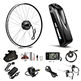 YOSE POWER 28 Zoll Ebike Umbausatz 36V350W Heckmoter, Elektrofahrrad Conversion Kit 28" (700C) für Steckkranz Kassette(ohne Steckritzel) mit Integrierte Controller 36V13Ah Batterie