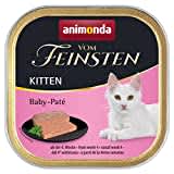 animonda Vom Feinsten Kitten Baby-Paté (32 x 100 g), Kitten Nassfutter für wachsende Kätzchen ab der 4. Woche, Katzenfutter ohne Getreide und Zucker, zart-cremige Konsistenz