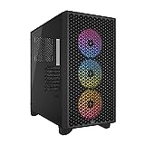 CORSAIR 3000D RGB Airflow Mid-Tower PC-Gehäuse - 3X AR120 RGB-Lüfter - DREI-Slot-GPU-Unterstützung - Geeignet Für Bis zu 8X 120mm-Lüfter - High-Airflow-Design - Schwarz