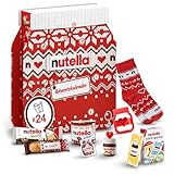 nutella Adventskalender 2024, eine Schokoladen-Adventskalender-Alternative mit 24 festlichen Leckereien und nutella Mini-Geschenken für Kinder und Erwachsene