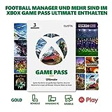 Xbox Game Pass Ultimate | 3 Monate | Mitgliedschaft beinhaltet Football Manager | Xbox & Windows 10/11 - Download Code