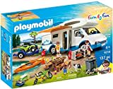 PLAYMOBIL 9318 Lustiges Camping-Set für die ganze Familie mit abnehmbaren Dach, Anhängerkupplung und herausziehbarer Markise, ab 4 Jahren