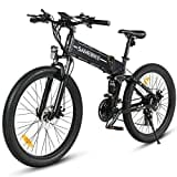 SAMEBIKE E Bike Elektrofahrrad 26 Zoll E-Bike klapprad 48V10.4/12.5Ah Abnehmbarer Akku,Max.Reichweite bis zu 50-110km 21 Gänge City EBike Herren Damen Off-Road Mountainbike(LO26-II)