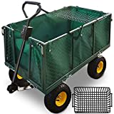 Gardebruk® Bollerwagen 550kg Belastbar Klappbar Stabil Herausnehmbare Plane Gerätewagen Handwagen Garten Gartenkarre Gartenwagen Transportwagen Karre