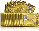 Bestniffes Kristall-24-Karat-Gold-Puder-Gel-Augenmaske, Premium-Anti-Aging, Anti-Falten, Feuchtigkeitscreme für Falten unter den Augen, entfernt Tränensäcke, Augenringe, feuchtigkeitsspendend und gesc