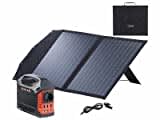 revolt Solarpanel mit Powerbank: Powerstation & Solar-Generator mit faltbarem 50-W-Solarpanel, 155 Wh (Camping Solar, Solarpanel mit Akku, Solarpanels faltbar)