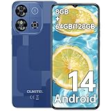 OUKITEL C57S Android 14 Smartphone Ohne Vertrag 4G - 8GB+64GB/128GB Handy Günstig, Octa Core, 6,52 Zoll HD+, 4300mAh Handy Ohne Vertrag, 4G Dreifache SLM Simlockfreie Handys 2 Jahre Garantie - Blau