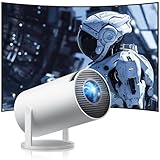 Mini Beamer, 4K Full HD 1080P 180°Dreh Tragbarer Projector, Klein Videoprojektor Unterstützt 2.4/5G Dual WiFi und Bluetooth 5.0, mit Android und IOS 11.0 Heimkino Smart Beamer