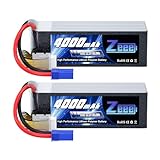 Zeee 6S Lipo Akku 4000mAh 22,2V 100C RC Batterie mit EC5 Stecker für RC Car RC Truck RC Auto Boot Helicopter LKW Truggy RC Hobby (2 Packungen)