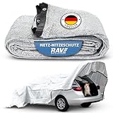 RAVE Großes Aluminium-Schattennetz für Auto, Hund & Camping | Sonnenschutz & Kühleffekt | 6x4m - 24m²| Auto Abdeckplane & Faltgarage | Hochwertiges PE-Material | Leicht & Luftdurchlässig | Sonnensegel