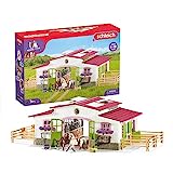 schleich 42344 HORSE CLUB Reiterhof mit Reiterin und Pferden, 97 Teile Spielset mit 2x schleich Pferde Figur, Reiterin-Figur und viel Zubehör, Spielzeug für Kinder ab 5 Jahren