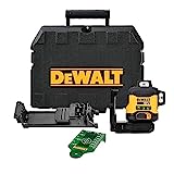 Dewalt 360° Akku-Multilinienlaser Grün DCLE34031N (selbstnivellierend, Genauigkeit +/- 0,3mm/m, kompatibel mit 18V XR Akkus, inkl. Koffer, Wandhalterung, Zieltafel, Lieferung ohne Akku & Ladegerät)