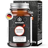 serotalin® ACTIVE MEN Maca Kapseln hochdosiert - 60 Maca Pills I schwarzes Maca Extrakt mit Shilajit I Tribulus Terrestris I Bockshornklee I Zink I Selen & Vitamine