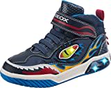 Geox Jungen J Inek Boy Sneakers, Navy Lt Blue, 34 EU