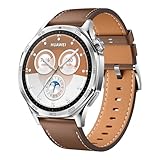 HUAWEI Watch GT 5 46 mm Smartwatch, Kunstvolles Design, Erweiterte Lauf- und Fahrradfunktionen, Gesundheitsmonitoring, Bis zu 14 Tage Akkulaufzeit, Kompatibel mit iOS&Android, Braun【Amazon Exklusiv】