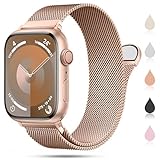 OULUOQI Ersatzarmband Kompatibel mit Apple Watch Armband 41mm 40mm 38mm 46mm 45mm 44mm 42mm Damen Herren, Einstellbar Metall Armbänder aus Edelstahl für iWatch Series Se Ultra 10 9 8 7 6 5 4 3 2 1