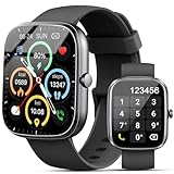 Smartwatch Damen Herren, 1,91'' HD Großbildschirm Fitness Tracker, Telefonfunktion Smart Watch, 100+ Sportmodi Fitnessuhr/Schrittzähler/Pulsuhr/Schlaftracker, IP68 Wasserdicht Sportuhr für Android iOS