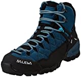 Salewa WS Alp Trainer Mid Gore-TEX Damen Trekking- & Wanderstiefel, Mallard/Maui Blue, 40 EU