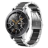 SUNDAREE Kompatibel mit Armband Galaxy Watch 46MM SM-R800/Watch 3 45MM/S3 Frontier Classic/Garmin Venu 3/Huawei Watch GT3 46MM/TicWatch Pro 3,22MM Metall Bicolor Metallarmband Edelstahl Uhrenarmband