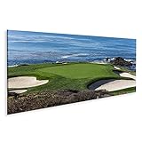 Prime Bild auf Leinwand EIN Blick Auf Loch In Pebble Beach Golf Links Monterey California Usa Wandbild Poster Kunstdruck Bilde