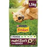 Purina Friskies Nutri Soft, Trockenfutter für Hunde mit Rind, 6 Packungen à 1,5 kg