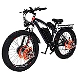 GUNAI GN88 Dual Motor Elektro-Mountainbike 26" Fettreifen-E-Bike mit 48V22AH-Akku Offroad Mountainbike Erwachsene